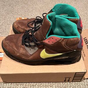 Nike Air Max 90 Sneaker Boots Brown Leather Size 12 316339-271